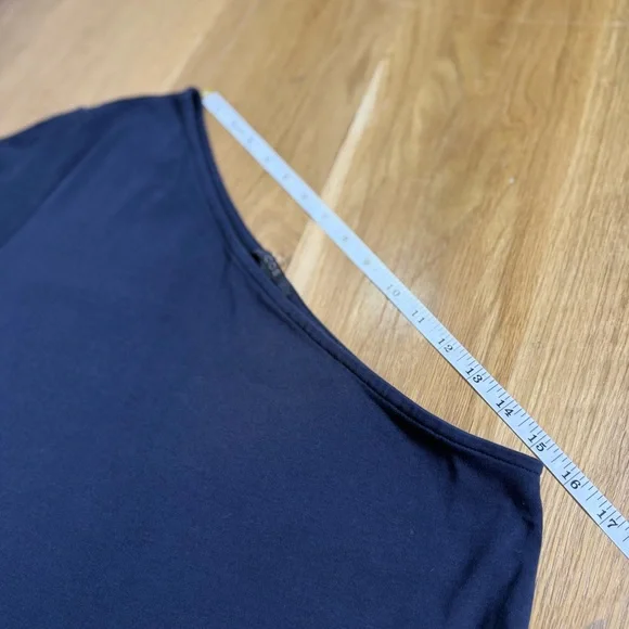 COS One-Shoulder A-Line above the knee classic minimalist Dress, Black size L - Picture 5 of 8